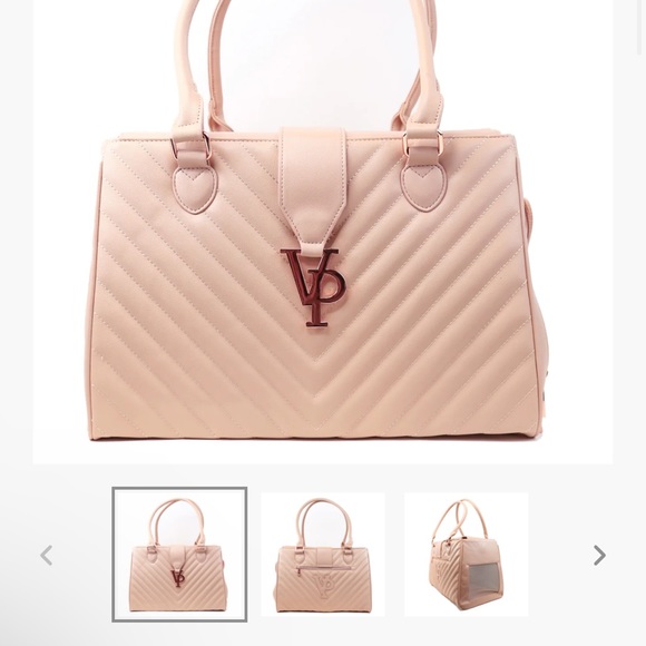 Vanderpump Pets Monogramme Pet Carrier Blush Pink - Picture 12 of 12